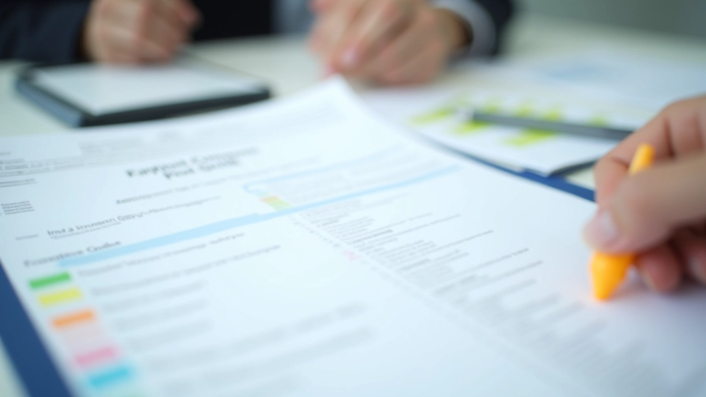 Compliance documentation and regulatory guidelines spread on desk with highlighter and checklist